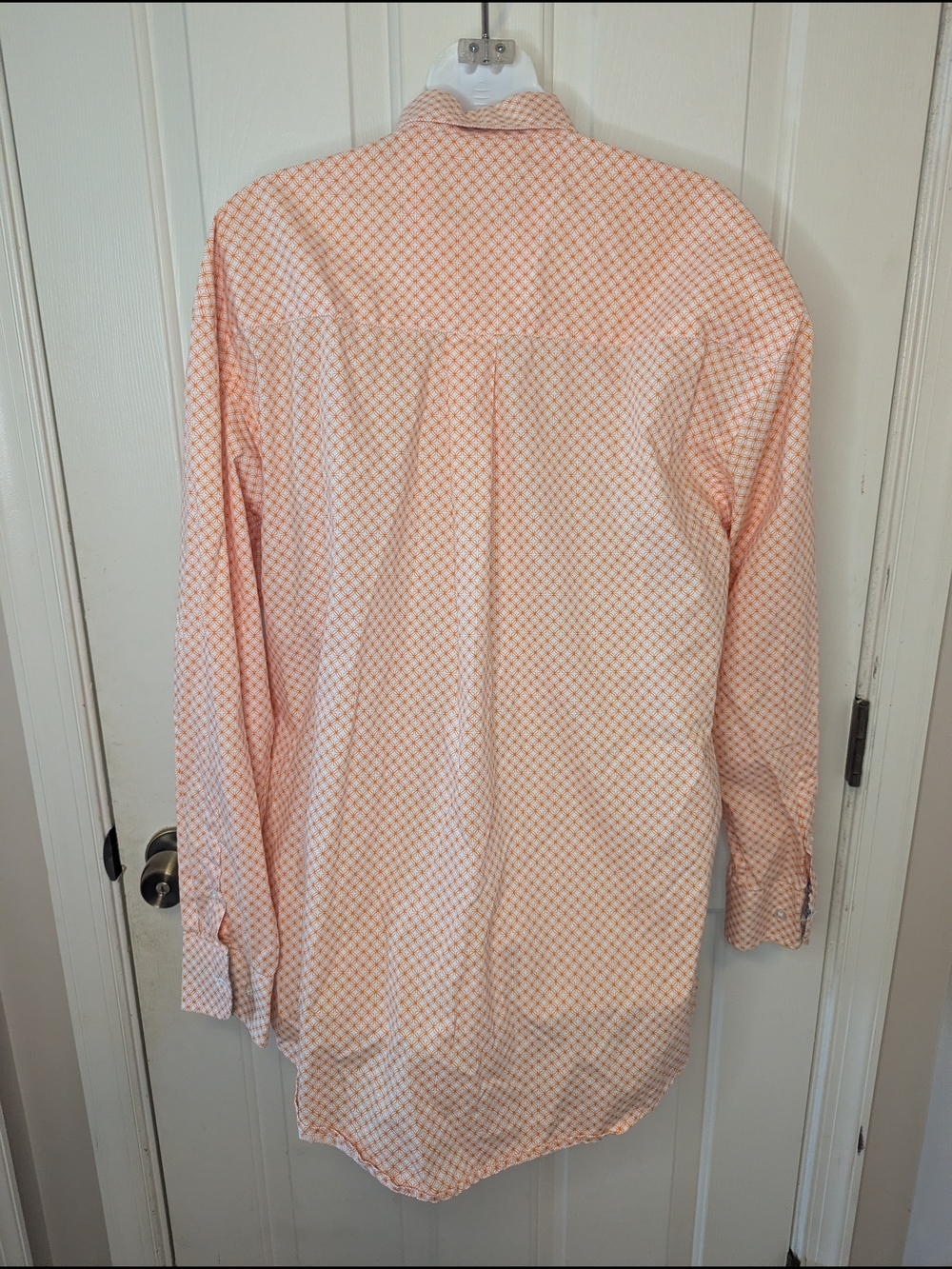 Wrangler George Strait Collection Shirt  Button Up Western Orange/White Men's M - Picture 5 of 11